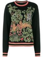 Alberta Ferretti Jacquard Knit Jumper - Black