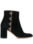 Bally Brenda Studded Block Heel Boots - Black