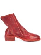 Guidi Rear Zip Boots - Red