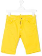Dsquared2 Kids - Denim Shorts - Kids - Cotton/spandex/elastane - 14 Yrs, Yellow/orange
