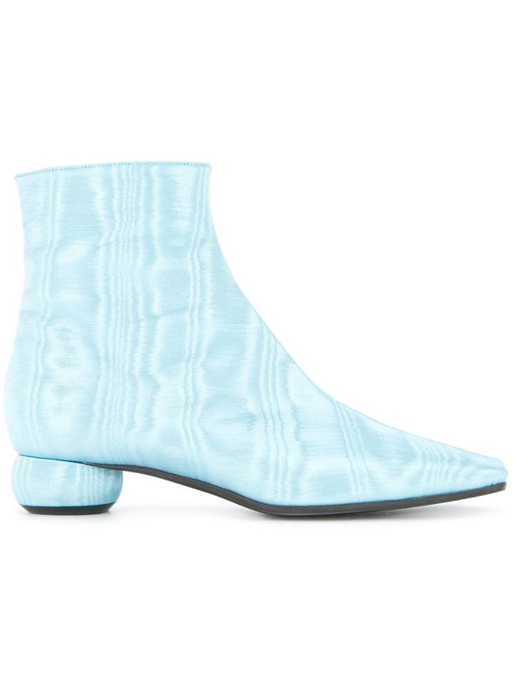 Ellery Rippled Effect Ankle Boots - Blue