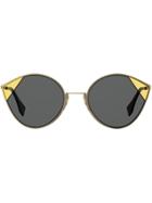 Fendi Eyewear Mirrored/tinted Sunglasses - Gold