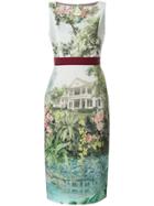 Antonio Marras Floral Fitted Midi Dress - Multicolour
