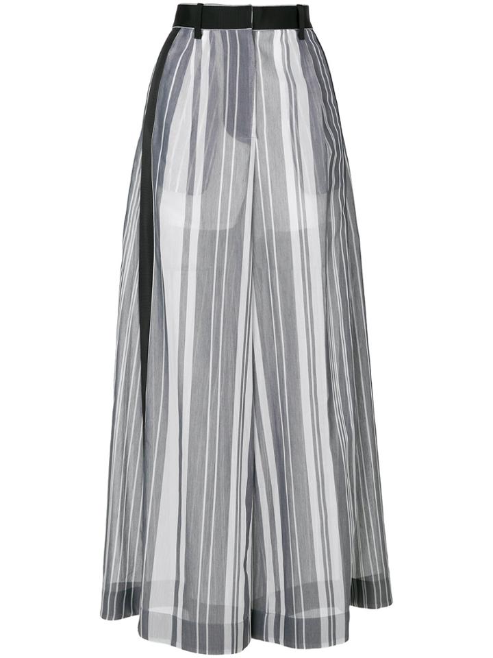 Sacai Semi Sheer Palazzo Trousers - Grey