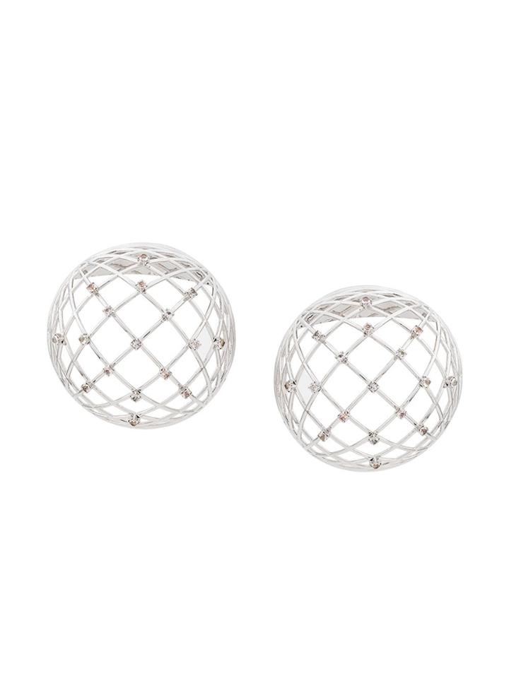 Y/project Embellished Ball Earrinngs - Silver