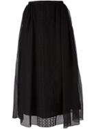 See By Chloé Embroidered Overlay Skirt, Women's, Size: 40, Black, Cotton/polyester/acetate/viscose