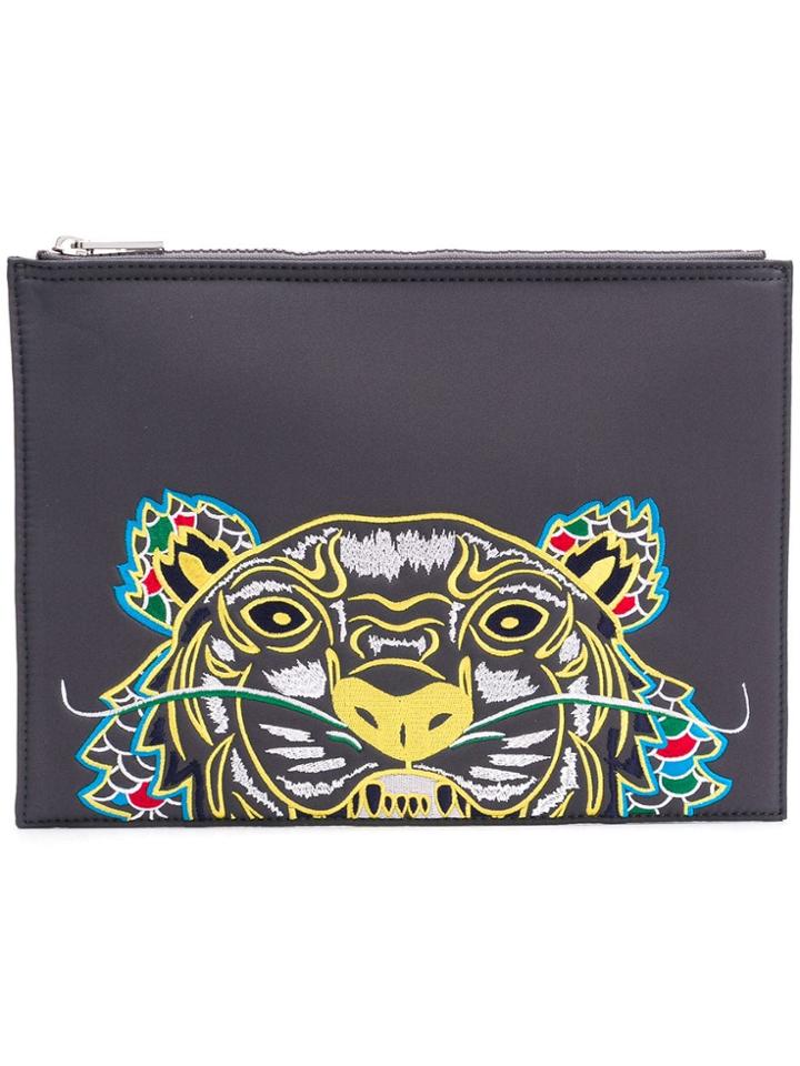 Kenzo 'dragon Tiger' A4 Clutch - Blue