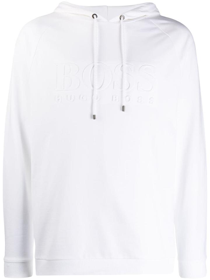 Boss Hugo Boss Logo Relief Hoodie - White