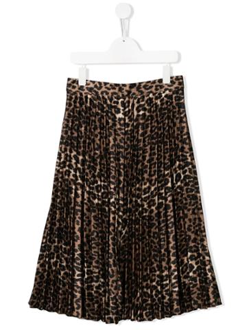 Les Coyotes De Paris Teen Leopard-print Skirt - Brown