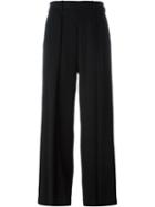 Neil Barrett Pleated Palazzo Pants, Women's, Size: 40, Black, Viscose/cupro/spandex/elastane