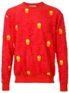 Mikio Sakabe French Fries Sweatshirt, Adult Unisex, Size: Large, Red, Cotton