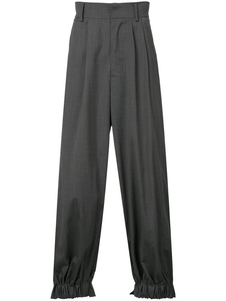 Moohong Rear Pleat Jog Pants - Grey