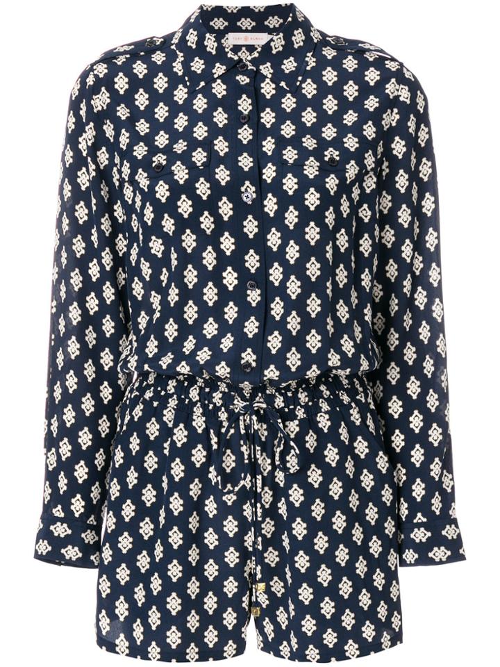 Tory Burch Brigitte Romper - Blue