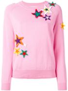 Mira Mikati - Star Patch Sweatshirt - Women - Cotton - 38, Pink/purple, Cotton