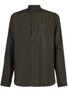 Saint Laurent Band Collar Shirt - Green