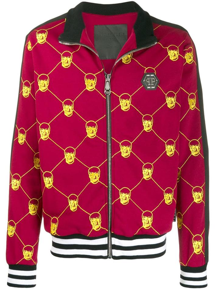 Philipp Plein Skull Jogging Jacket - Red