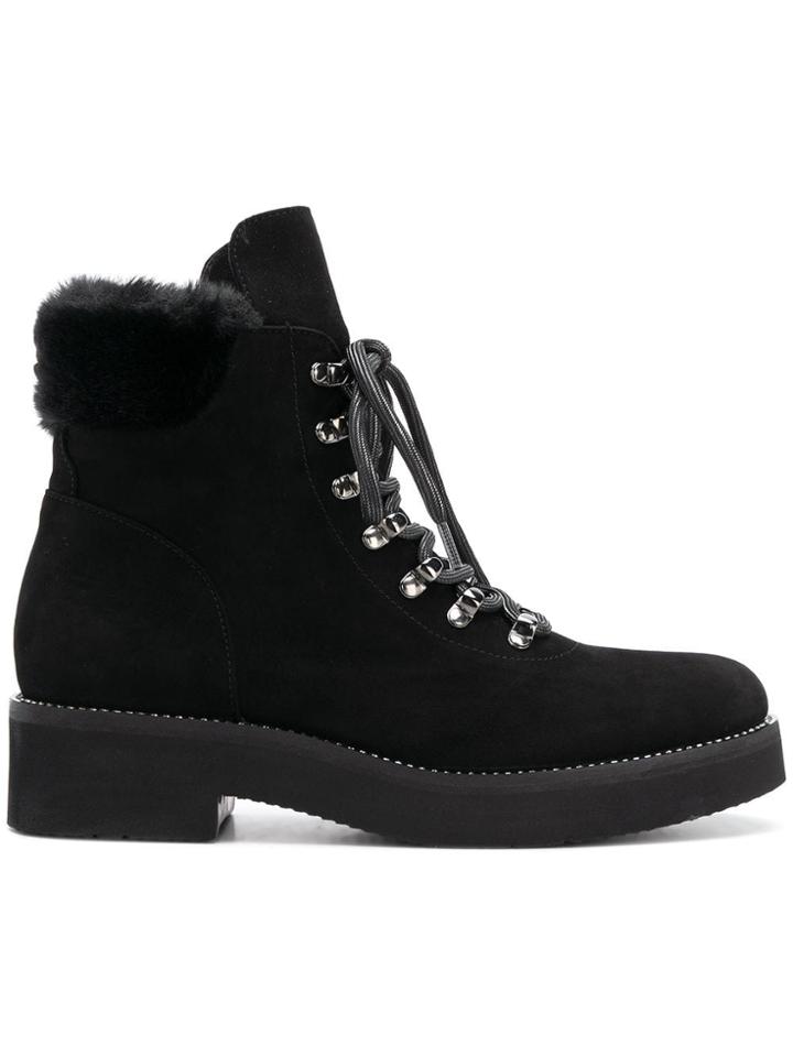 Baldinini Crystal Trim Ankle Boots - Black