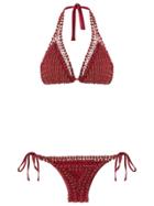 Amir Slama Crochet Bikini Set - Red