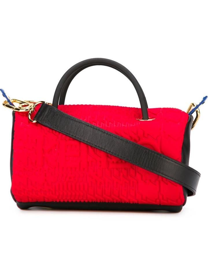 Kenzo Mini Kombo Duffle Tote, Women's, Red, Polyester/calf Leather/polyurethane