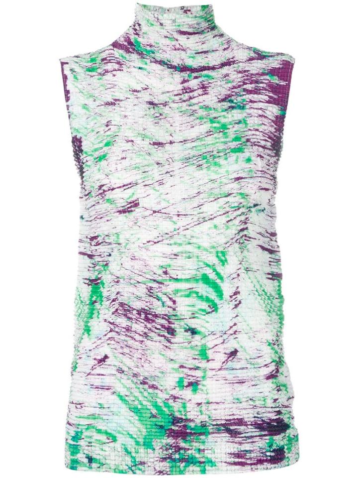 Issey Miyake Splash Print Top - White