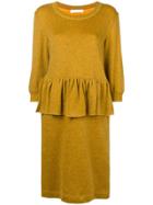 Peter Jensen Peplum Style Dress - Yellow & Orange