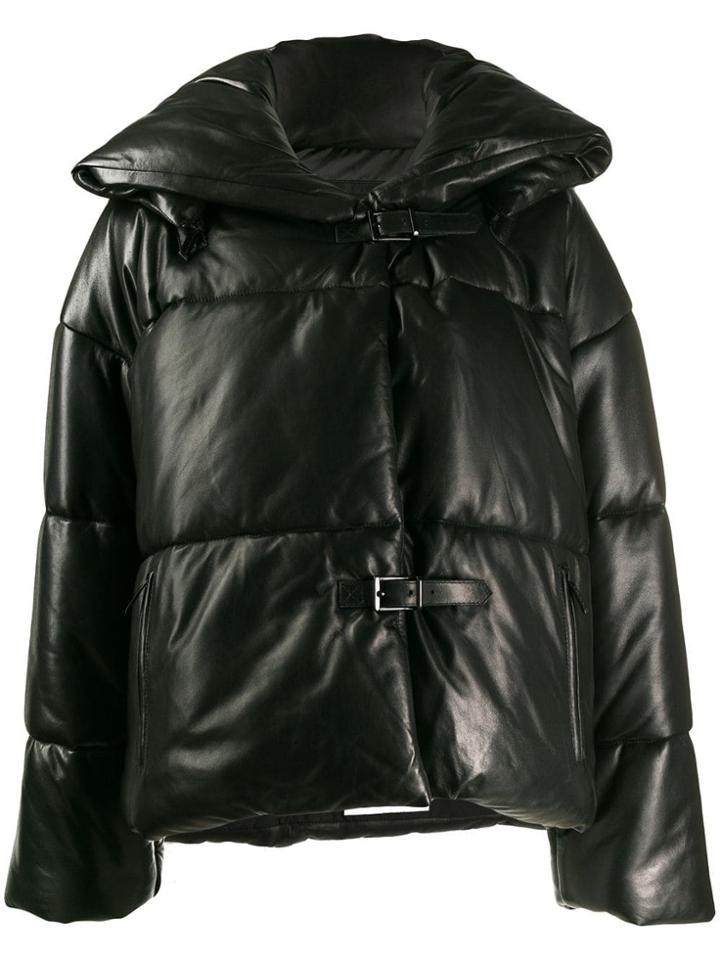 Barbara Bui Buckled Padded Jacket - Black