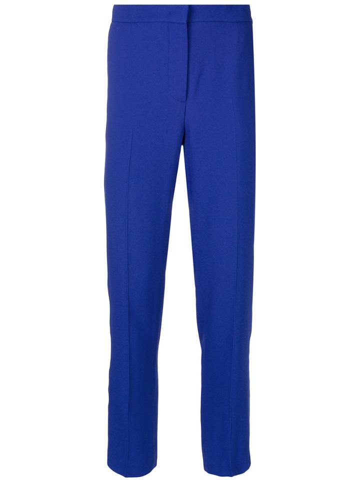 Msgm Cropped Tailored Trousers - Blue