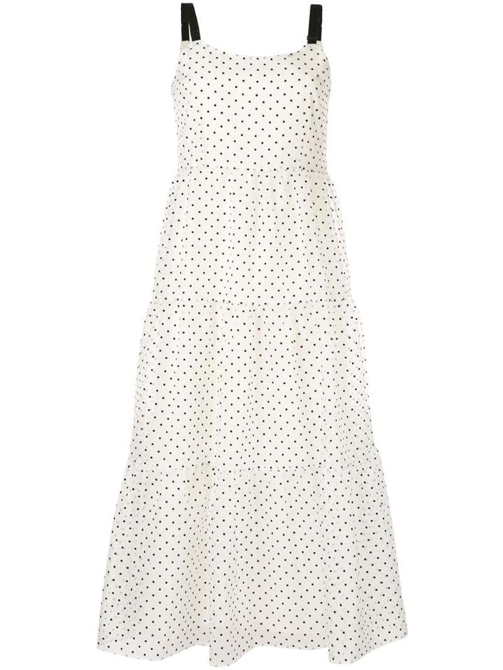 Tu Es Mon Trésor Dot Organdy Maxi Dress - White