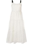 Tu Es Mon Trésor Dot Organdy Maxi Dress - White
