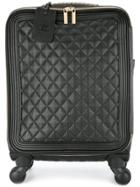 Chanel Vintage Quilted Cc Carry-on Luggage - Black