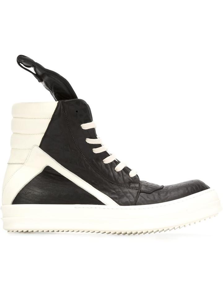 Rick Owens Geobasket Hi-top Sneakers, Men's, Size: 44, Black, Leather/rubber
