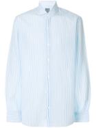 Barba Striped Loose Fit Shirt - Blue