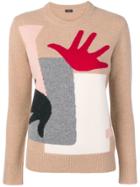 Joseph Hand Intarsia Jumper - Brown