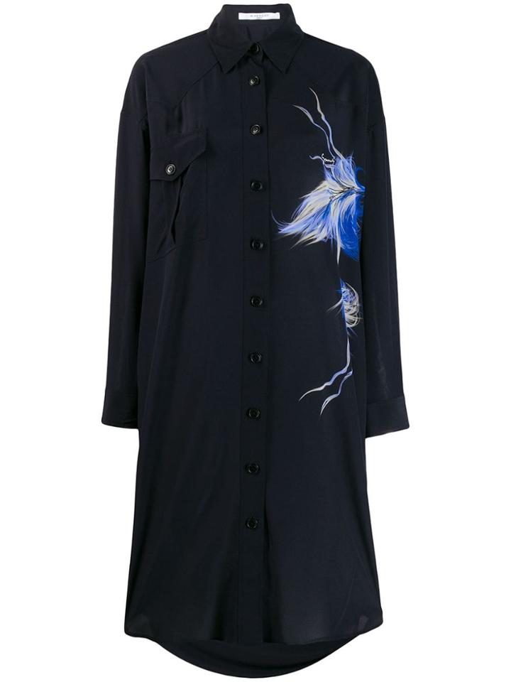 Givenchy Midi Shirt Dress - Blue