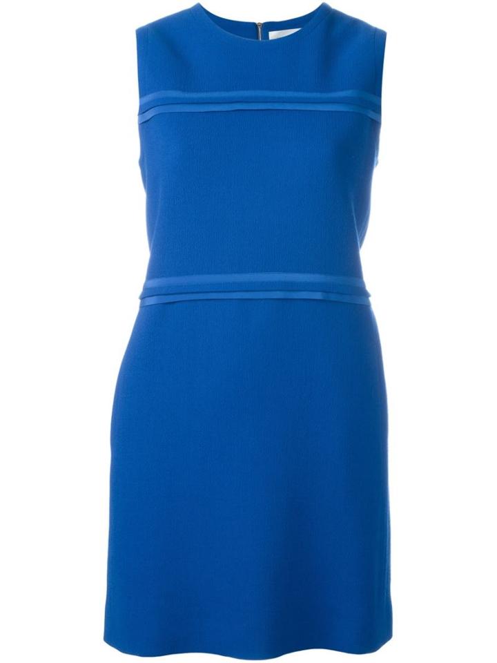 Victoria Victoria Beckham Layer Detail Dress, Women's, Size: 12, Blue, Silk/wool