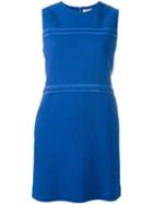 Victoria Victoria Beckham Layer Detail Dress, Women's, Size: 12, Blue, Silk/wool