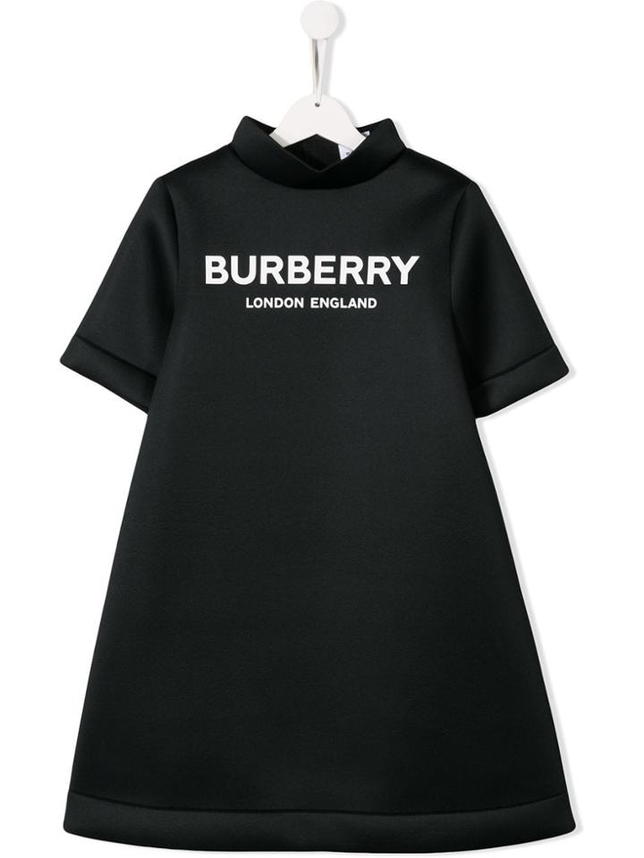 Burberry Kids Branded Dress - Black