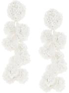 Sachin & Babi Beaded Flower Earrings - White