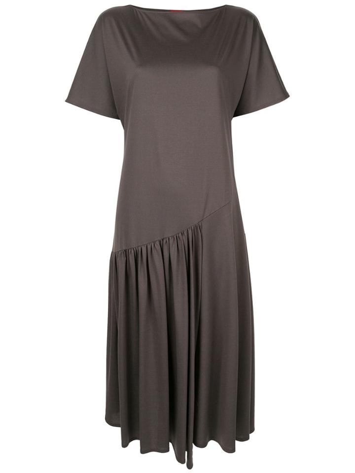Des Prés Dropped Waist Dress - Metallic