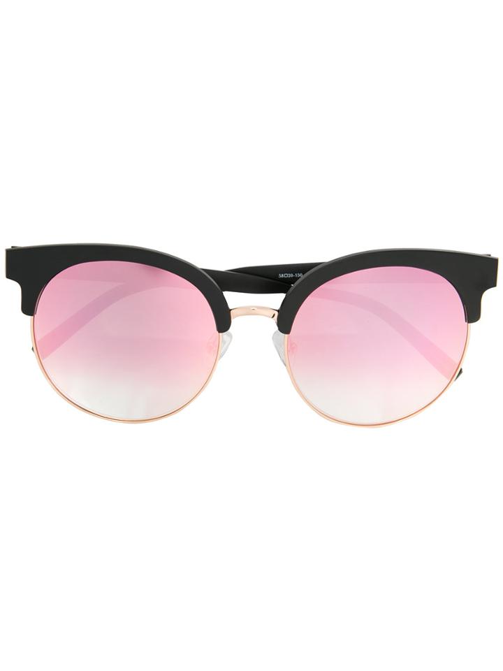 Matthew Williamson Round Gradient Sunglasses - Black