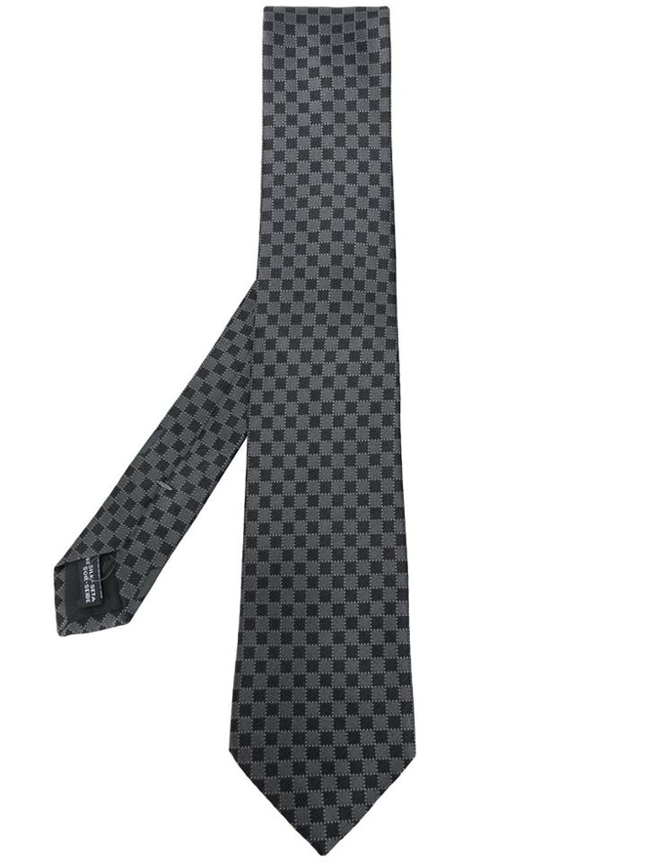 Salvatore Ferragamo Geometric Print Tie - Black