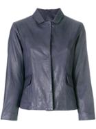 S.w.o.r.d 6.6.44 Cropped Leather Jacket - Blue