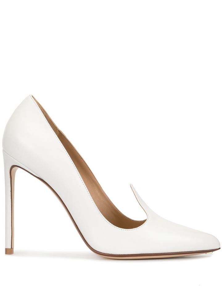 Francesco Russo Pointed High Heel Pumps - White