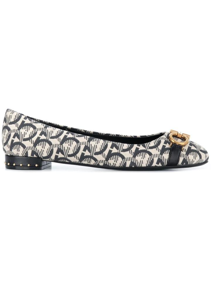 Salvatore Ferragamo Gancini Ballerinas - Brown
