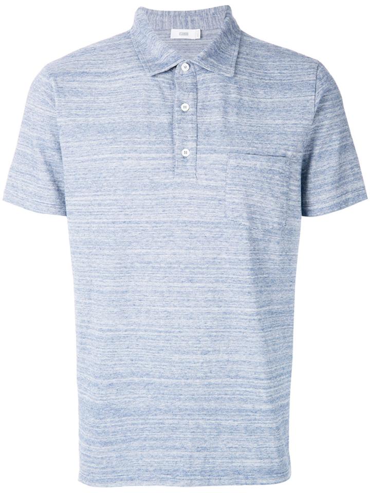 Closed Button Pocket Polo Shirt - Blue