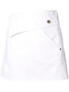 Jacquemus Asymmetric Denim Skirt - White