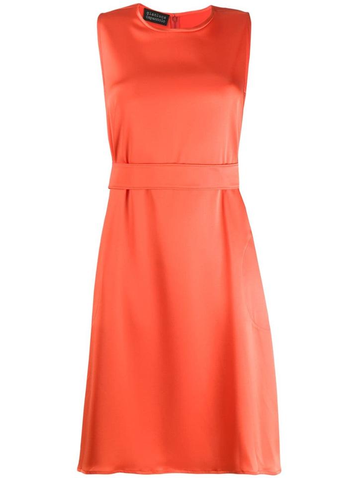 Gianluca Capannolo Belted Midi Dress - Orange