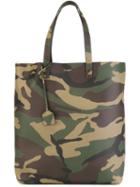 Saint Laurent Camouflage Print Tote