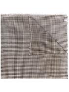 Faliero Sarti Checked Scarf, Women's, Black, Silk/cotton/modal