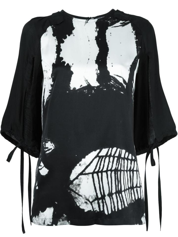 Ann Demeulemeester Thelma Blouse, Women's, Size: 42, Black, Silk/spandex/elastane